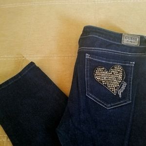 Guess Women's Jeans Size 28 Skinny Mid Rise Dark W